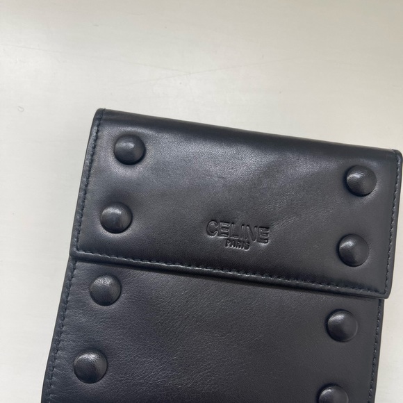 RARE and Like New Celine Black and Red Leather Wallet - Picture 3 of 11